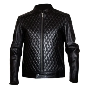 HYPER Suburra Mens Motorcycle Leather Jacket – Black