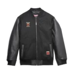 Men Harley Varsity Jacket Classic Biker Jacket - Black