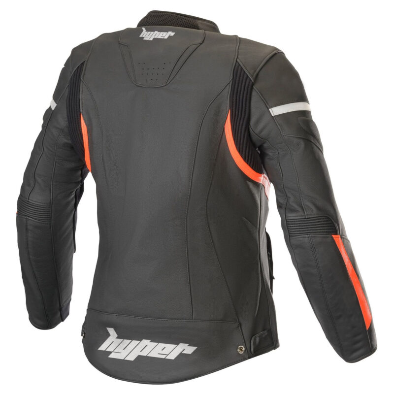 Women Leather Motorcycle Jacket Hyper Stella Kira – Black