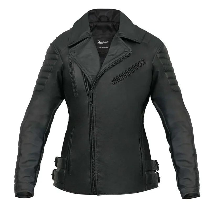 Women Motorcycle Jacket Ohio Leather Black Jacket