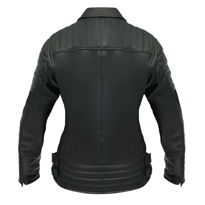Women Motorcycle Jacket Ohio Leather Black Jacket