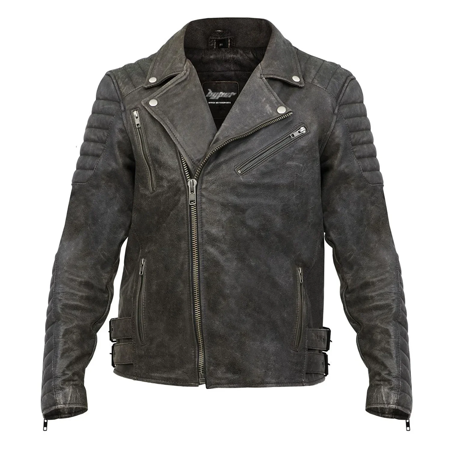 Motorcycle Leather Jacket Ohio Vintage Black Jacket