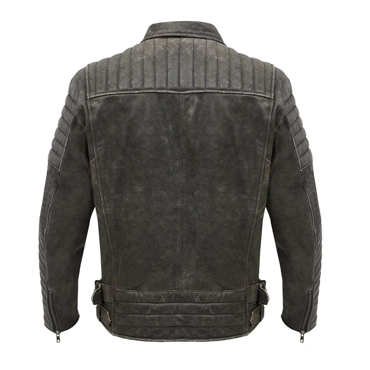 Motorcycle Leather Jacket Ohio Vintage Black Jacket