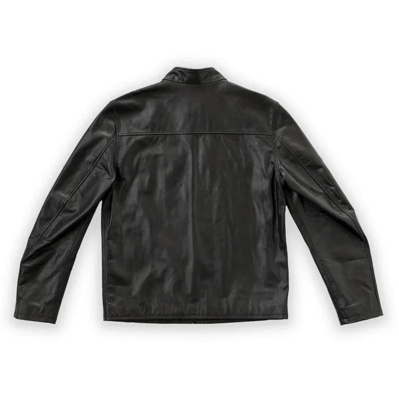 Cafe Racer Leather Jacket – Vintage Black Motorcycle Jacket for Men