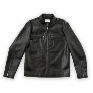 Cafe Racer Leather Jacket – Vintage Black Motorcycle Jacket for Men