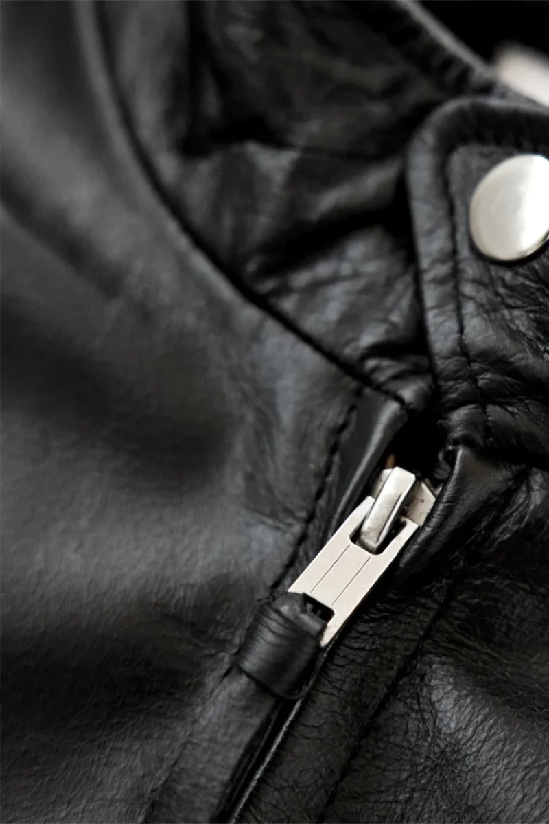 Cafe Racer Leather Jacket – Vintage Black Motorcycle Jacket for Men
