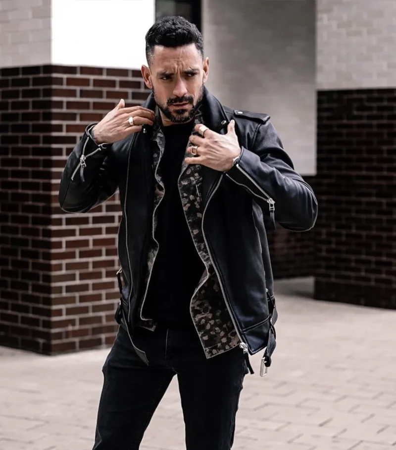 Voyager Biker Leather Jacket Biker Protection Jacket