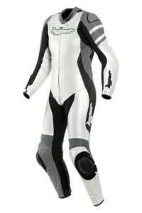 Lady Leather Suit Killalane 1 Pc Race Suit - Pearl