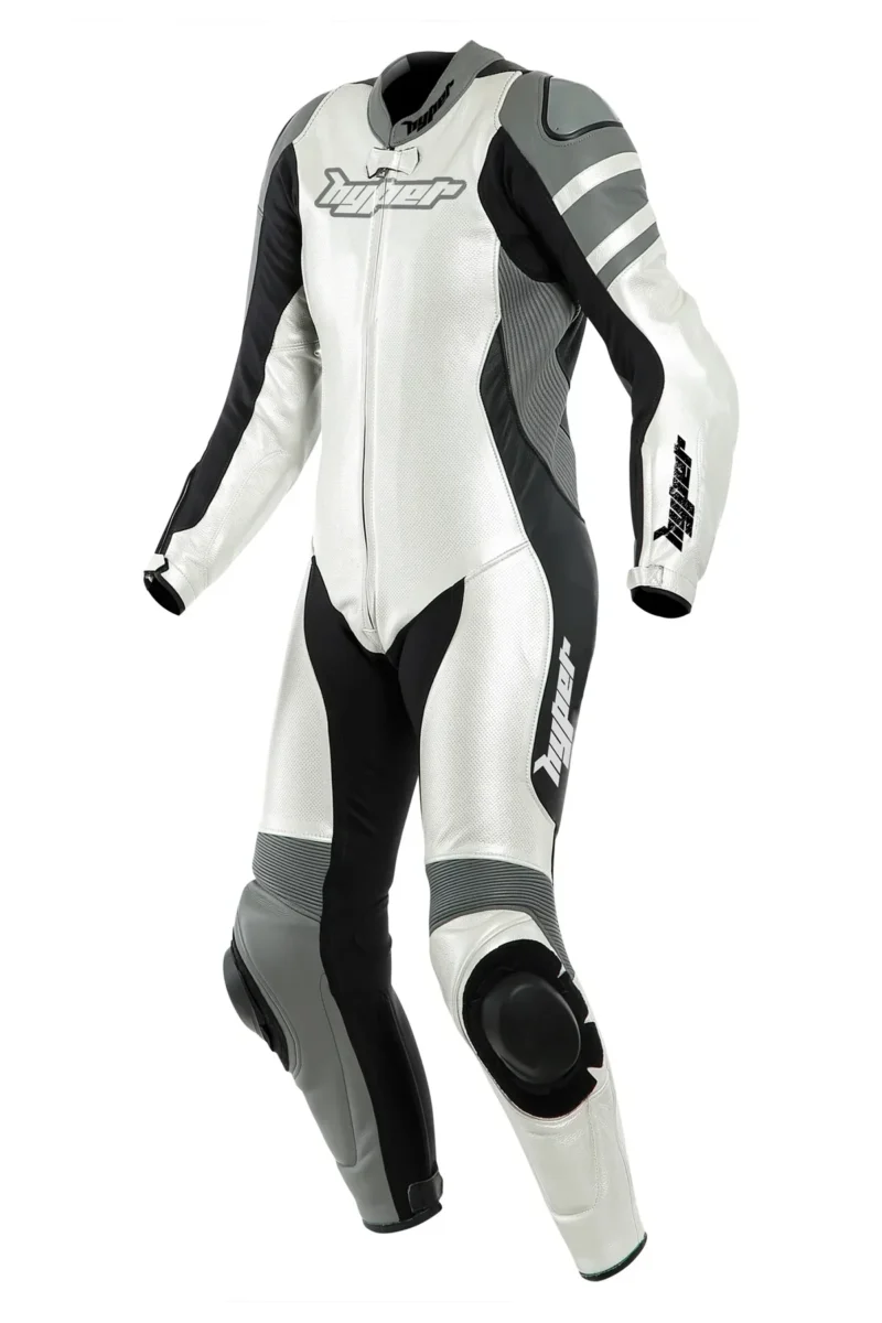 Lady Leather Suit Killalane 1 Pc Race Suit - Pearl