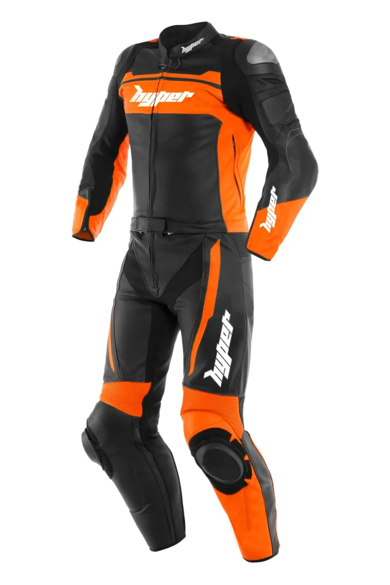 Men Motorcycle Suit Mistel 2-Piece Leather Race Suit - RED
