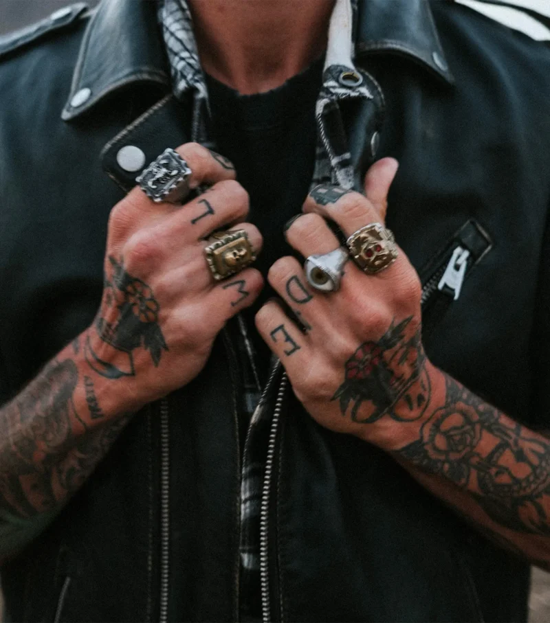 Leather Biker Vest Natural Born Sinner Leather Gilet