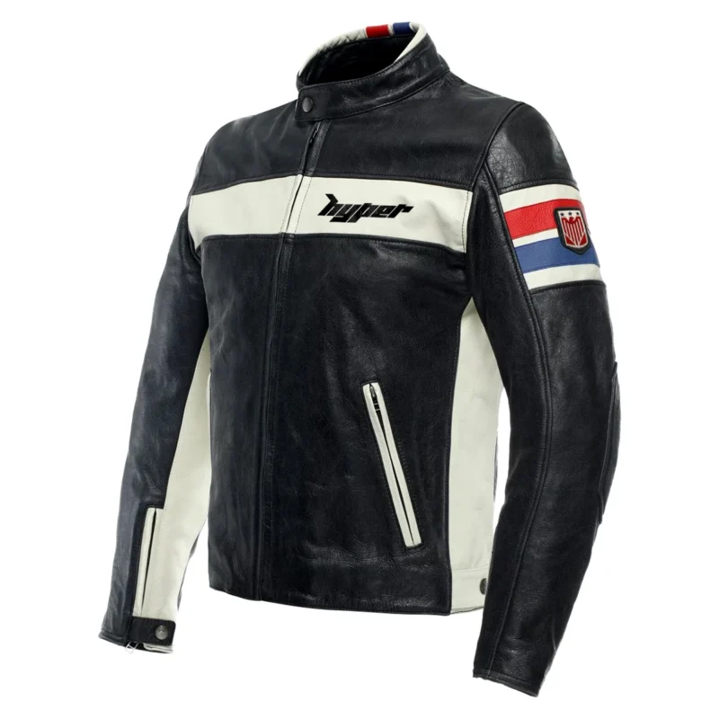 Motorcycle Leather Jacket Men Classic Biker Jacket
