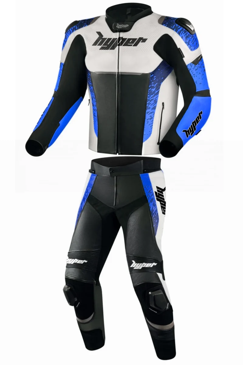 Men Leather Motorcycle Suit Furious STR 2 Piece Suit
