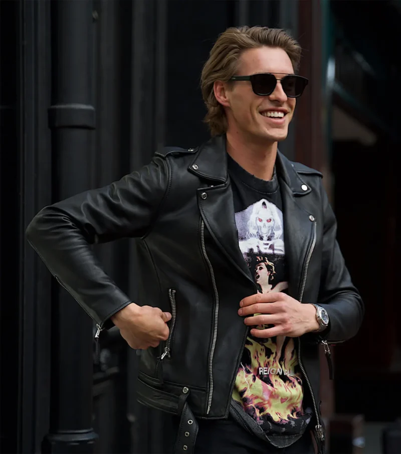 Voyager Biker Leather Jacket Biker Protection Jacket
