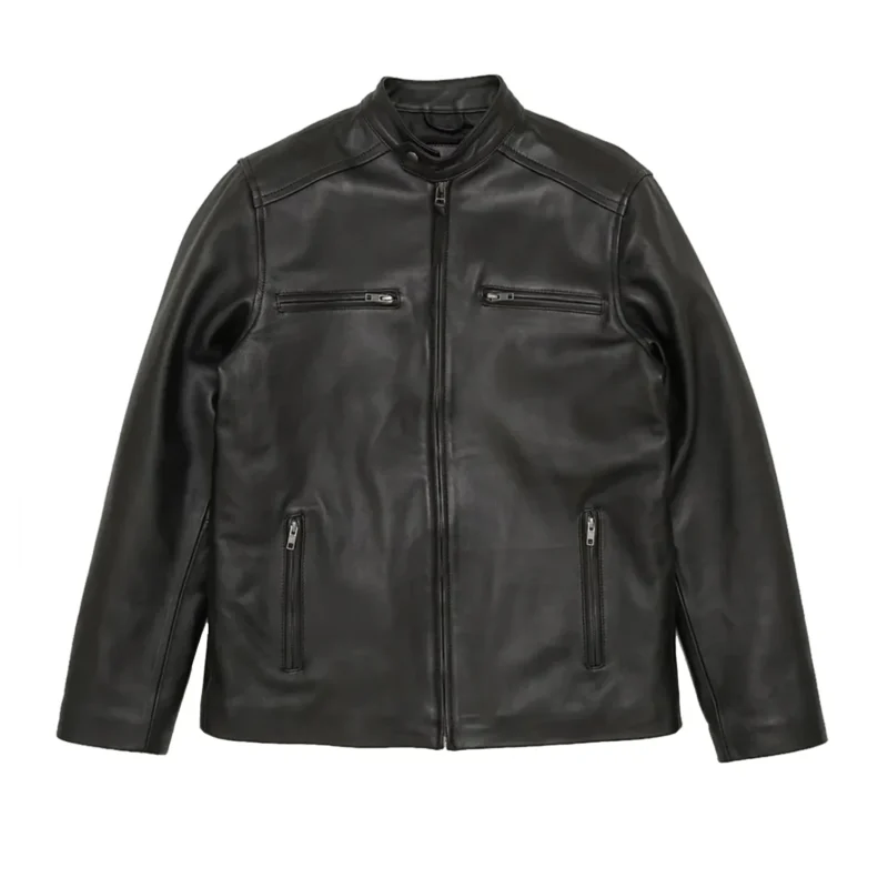 Leather Moto Jacket Leather Motorcycle Jacket - Black
