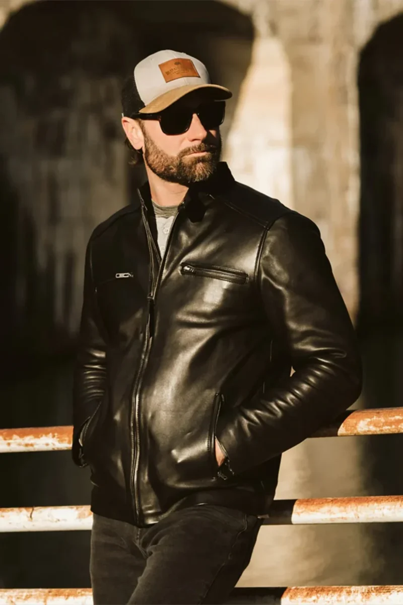 Leather Moto Jacket Leather Motorcycle Jacket - Black