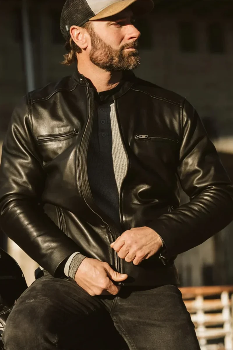 Leather Moto Jacket Leather Motorcycle Jacket - Black