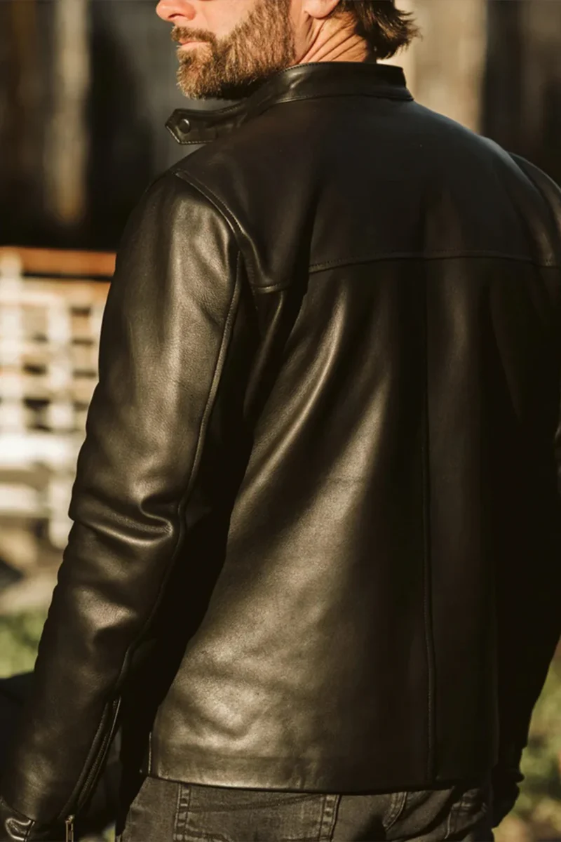 Leather Moto Jacket Leather Motorcycle Jacket - Black