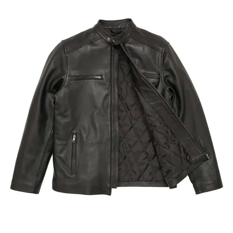 Leather Moto Jacket Leather Motorcycle Jacket - Black