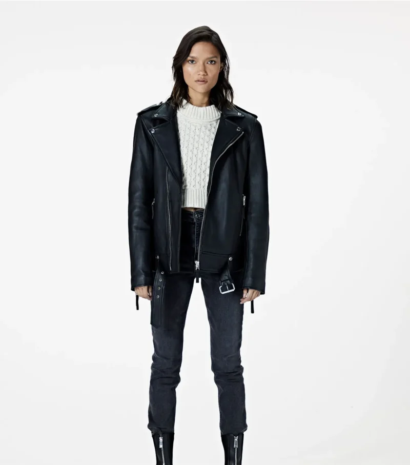 Biker Leather Jacket Voyager Lady Rider Protection Jacket