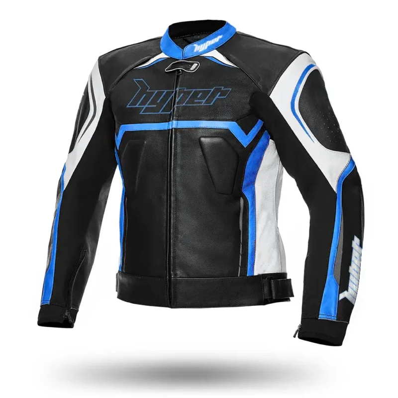 Men Sportbike Leather Jacket Jerez EVO - Blue
