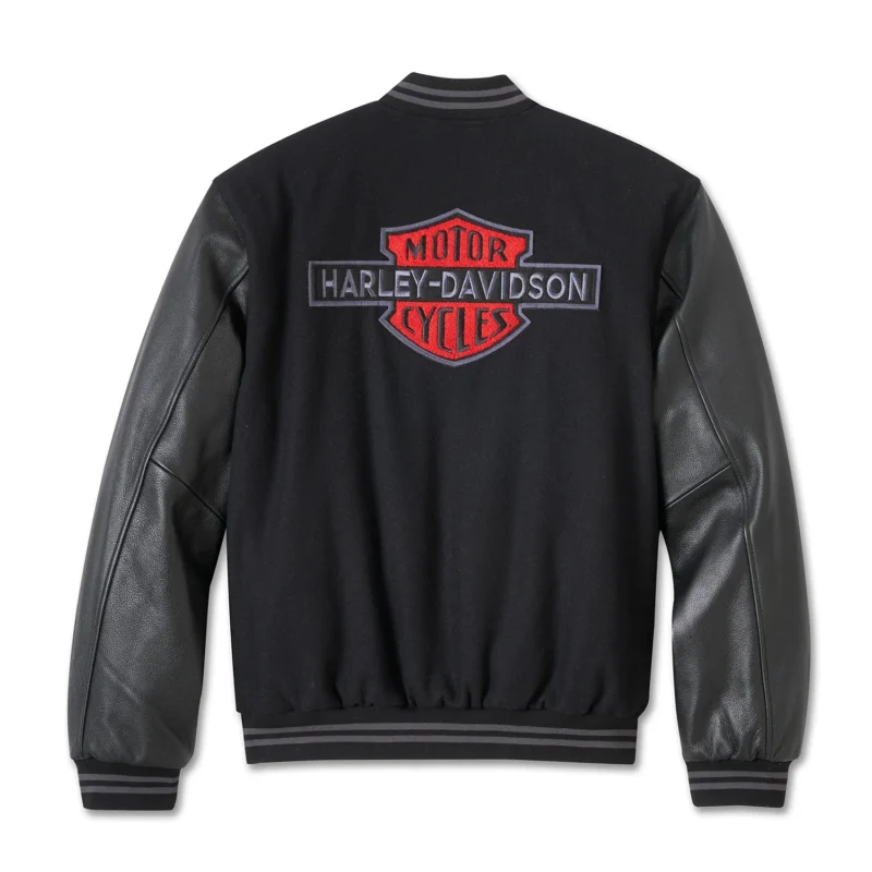 Men Varsity Jacket Harley-Davidson V-Twin – Black