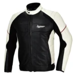 Men Motorcycle Leather Jacket All-Season - Beige