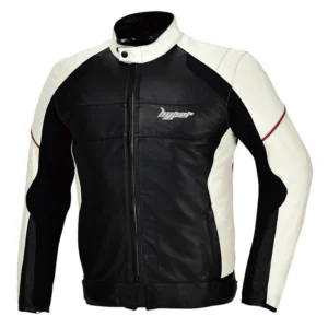 Men Motorcycle Leather Jacket All-Season - Beige