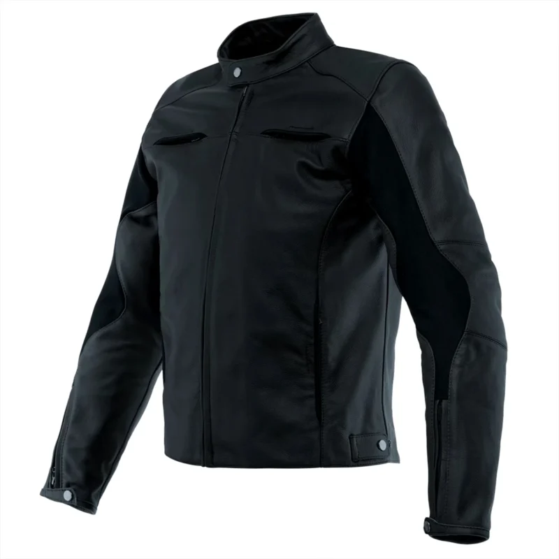 Hyper Razon 2 Men Motorbike Leather Jacket – Black