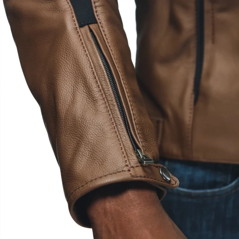 Hyper Razon 2 Men Motorbike Leather Jacket – Brown