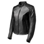 Women Leather Motorcycle Jacket Maywood – Black