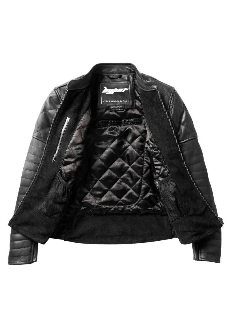 Women Leather Motorcycle Jacket Maywood – Black