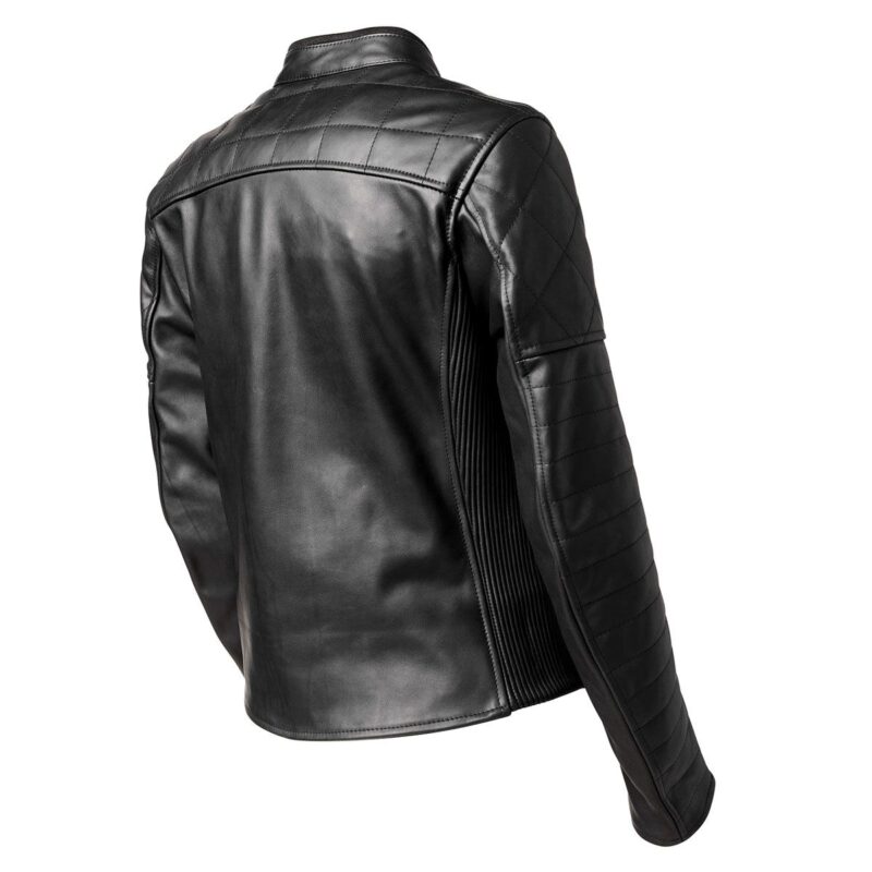 Women Leather Motorcycle Jacket Maywood – Black