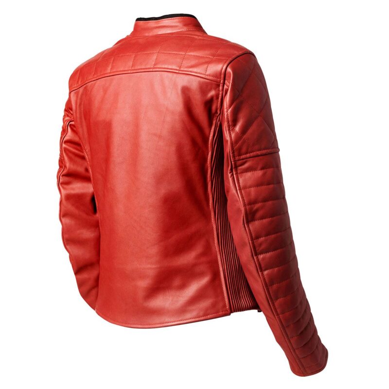Women Leather Motorcycle Jacket Maywood – Maroon