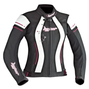 Leather Biker Racing Jacket HYPER Moto Girl Alcyone