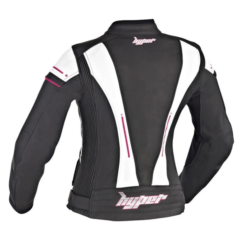 Leather Biker Racing Jacket HYPER Moto Girl Alcyone