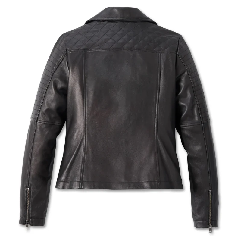 Harley-Davidson Women Classic Biker Leather Jacket – Black